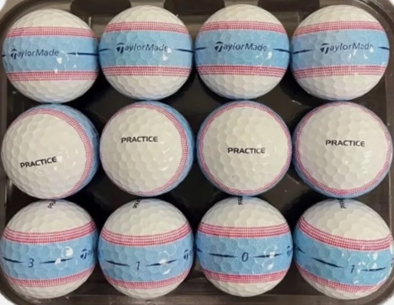 TaylorMade Tour Response Stripe Practice Golf Balls (Bagged - No Box) - 12-Balls - Image 2